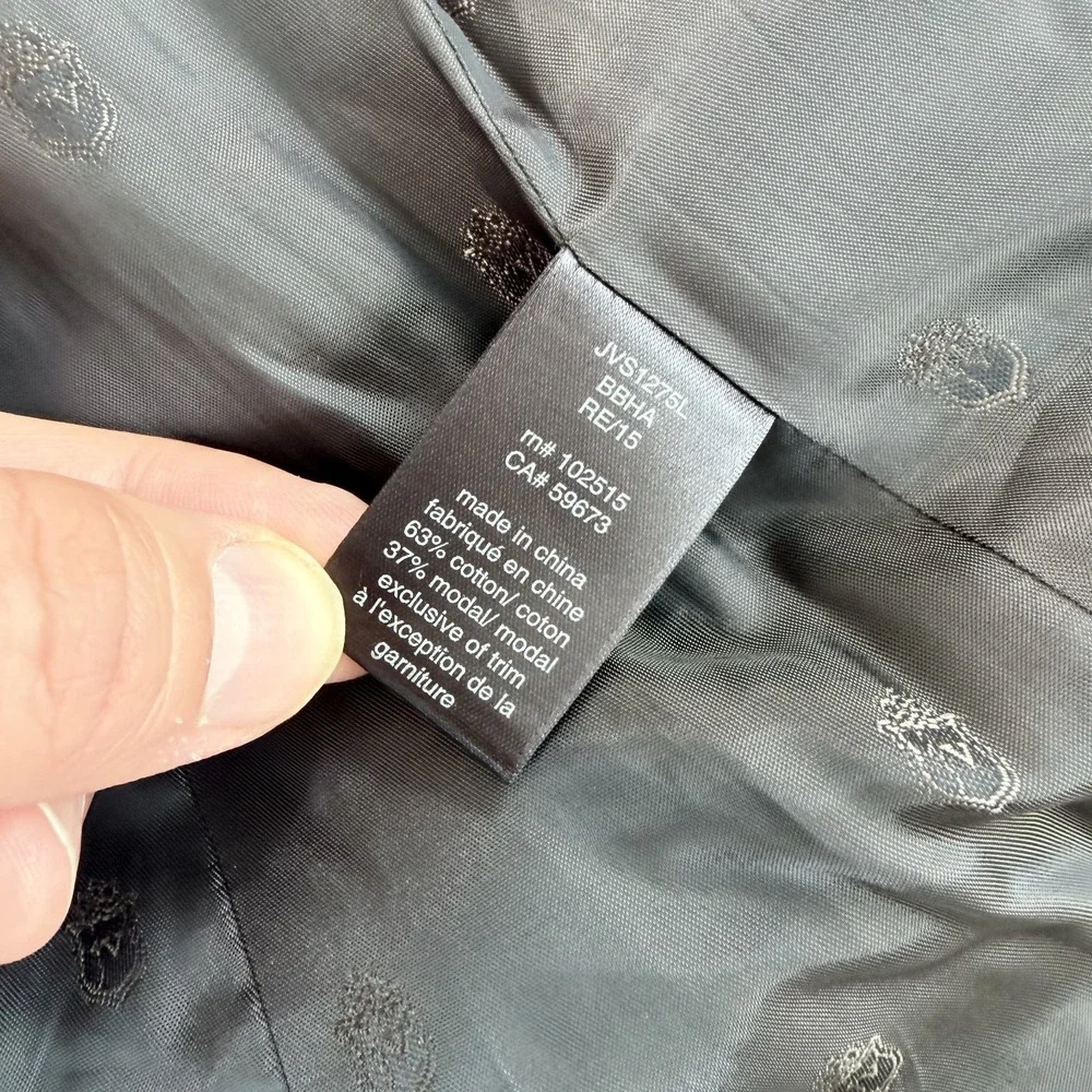 John Varvatos Luxe Peak Lapels Sport Coat Blazer Jacket in Grey Geo Men 38R